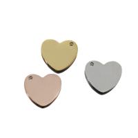 Stainless Steel Heart Pendants, plated, fashion jewelry & DIY & Unisex 