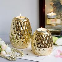 Porcelain Candle Holder, plated, durable & Corrosion-Resistant 