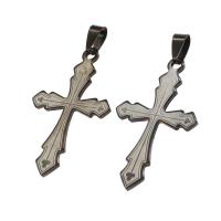 Colgantes de Cruces de acero inoxidable, color original, 47x28x1mm, Vendido por UD