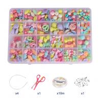 DIY Jewelry Finding Kit, Acrylic, with Crystal Thread & Resin & Iron, mixed colors 