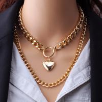 Fashion Multi Layer Necklace, Aluminum, plated, Unisex cm 