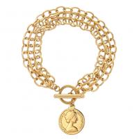 Stainless Steel Charm Bracelet, fashion jewelry & Unisex 