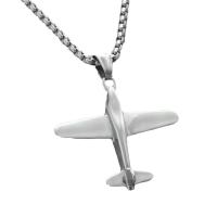 Titanium Steel Sweater Necklace, Airplane, hand polished, Unisex Approx 23.62 Inch 