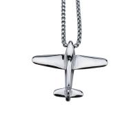 Stainless Steel Pendants, Airplane, polished, 40mm 