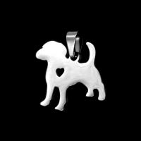 Stainless Steel Animal Pendants, Dog, original color 