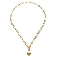 Stainless Steel Jewelry Necklace, Lock, fashion jewelry & Unisex 