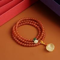 Yunnan Red Agate Bracelet, with Beeswax & Jasper Stone & for woman 14-16cm 