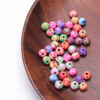 Round Polymer Clay Beads, printing, DIY 