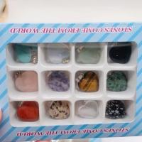 подвески из смешанных драгоценных камней, Природный камень, Много цветов для выбора, 12ПК/указан, продается указан