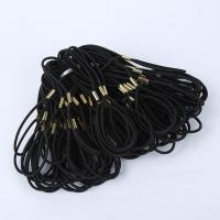 Elastic Hair Band, Rubber, with Brass 2.5mm 