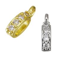 Brass Bail Beads, plated, micro pave cubic zirconia Approx 1.5mm 