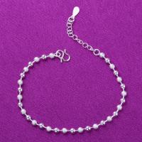 Sterling Silver Chain Bracelet, 925 Sterling Silver, silver color plated, fashion jewelry & for woman 