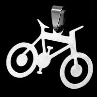 EL Colgante De Acero Inoxidable, Bicicleta, color original, 22x38x1mm, Vendido por UD