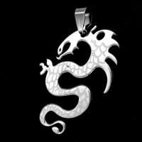 Stainless Steel Animal Pendants, Dragon, original color 
