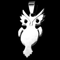 Stainless Steel Animal Pendants, Owl, original color 