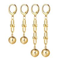 Huggie Hoop Drop Earring, acier inoxydable, Placage, bijoux de mode & longueur différente pour le choix & pour femme, plus de couleurs à choisir, Vendu par paire