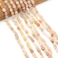 Mondstein Perlen, Klumpen, DIY, farbenfroh, 6-8mm, Länge:38 cm, 50-70PCs/Strang, verkauft von Strang