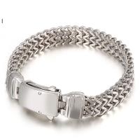 Stainless Steel Bracelet, fashion jewelry & for man, original color 