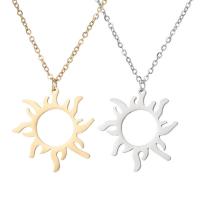 Stainless Steel Jewelry Necklace, Sun, plated, fashion jewelry & for woman 