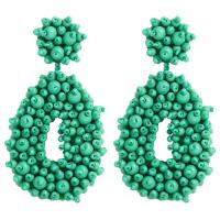 Boucle d'oreille acrylique suspendu, bijoux de mode & pour femme, vert, Vendu par paire