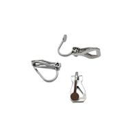 Stainless Steel Clip On Earring Finding, polished 