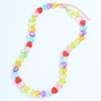 Акриловые ожерелье, Акрил, ювелирные изделия моды & Женский, разноцветный, продается Strand