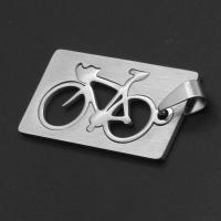 Stainless Steel Pendants, Bike, original color 