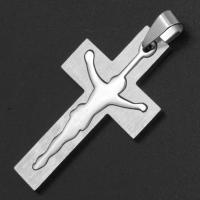 Нержавеющая сталь крест подвески, нержавеющая сталь, Инсус крест, оригинальный цвет продается PC