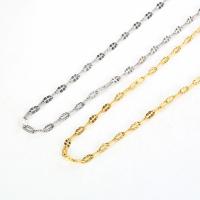 Partículas de acero Collar de cadena, cadena de la barra & para mujer, más colores para la opción, 3mm, longitud:45 cm, Vendido por UD