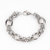 Titanium Steel Bracelet & Bangle, plated, Unisex, silver color cm 