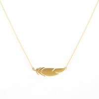 Stainless Steel Jewelry Necklace, Leaf, plated, for woman, golden, 40mm cm 