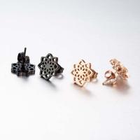 Stainless Steel Stud Earring, Flower, plated, fashion jewelry & for woman 