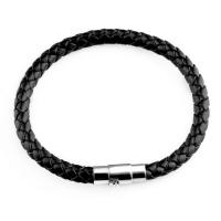 PU Leather Cord Bracelets, silver color plated, braided bracelet & Unisex Approx 0.79 Inch 