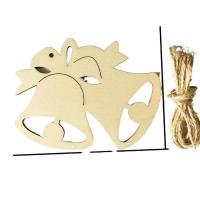 Christmas Hanging Decoration, Middle Density Fibreboard & hollow, white 