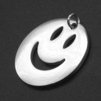 Stainless Steel Jewelry Charm, Smiling Face, original color 