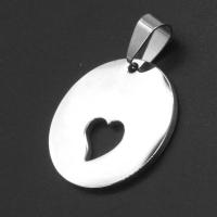 Stainless Steel Pendants, Round, original color 