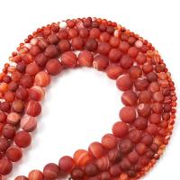 Natural Red Agate Beads, Round, polished, DIY & frosted .96 Inch 
