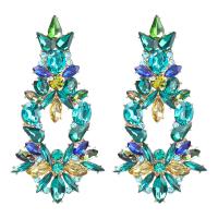 Zinc Alloy Rhinestone Drop Earring, fashion jewelry & for woman & with rhinestone 