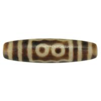 Natural Tibetan Agate Dzi Beads, Oval, five-eyed & DIY & two tone Approx 3mm 