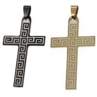Colgantes de Cruces de acero inoxidable, más colores para la opción, 52x30x1mm, Vendido por UD