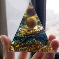 Resin Pyramid Decoration, Triangle, other effects, multi-colored 