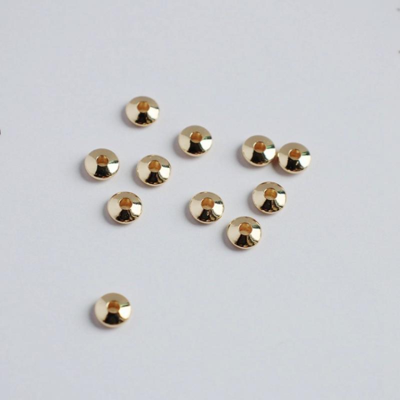 perles remplies d'or 14kt, Doublé or, rondelle, 14K rempli & normes différentes pour le choix, Vendu par PC