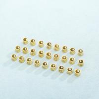 Stainless Steel Large Hole Beads, Column, gold color plated, letters are from A to Z & hollow, 8mm 