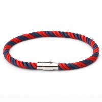 Нейлоновый шнуровой браслет, Латунь, с нейлон, Мужская, Много цветов для выбора, длина:Приблизительно 7.87 дюймовый, продается PC