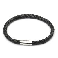 PU Leather Cord Bracelets, with Titanium Steel, braided bracelet & Unisex Approx 7.87 Inch 