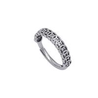 Cupronickel Open Finger Ring, platinum color plated, Adjustable & Unisex, 3mm 