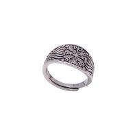 Cupronickel Open Finger Ring, platinum color plated, Adjustable & for man, 15mm 
