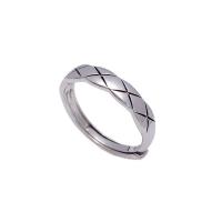 Cupronickel Open Finger Ring, platinum color plated, Adjustable & Unisex, 3mm 