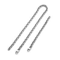 Titanium Steel Jewelry Necklace, bracelet & necklace, polished, Unisex & curb chain original color, 9.5mm 