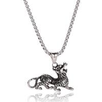 Stainless Steel Jewelry Necklace, Fabulous Wild Beast, silver color plated, Unisex & box chain, original color Approx 23.62 Inch 